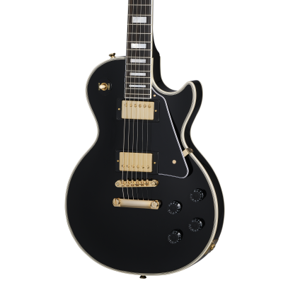 Les Paul Custom Electric Guitar with Case - Ebony