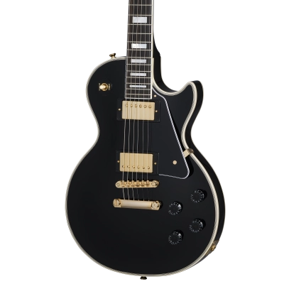 Les Paul Custom Electric Guitar with Hardshell Case - Ebony