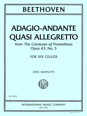 International Music Company - Adagio-Andante quasi allegretto from The Creatures of Prometheus, Op.43, No.5 Beethoven, Bartlett 6violoncelles Partition matresse et partitions individuelles