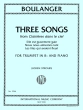 International Music Company - Three Songs from Clairieres dans le ciel - Boulanger\/Stroud - Bb Trumpet\/Piano - Book