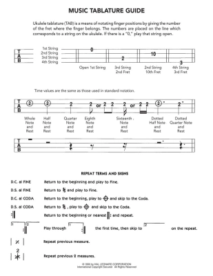 Hal Leonard Ukulele Tablature Manuscript Paper - 7 Stave - 80 Page