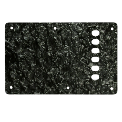 WD Music - Vintage Style Backplate for Fender Stratocaster - Black Pearl/White/Black/White