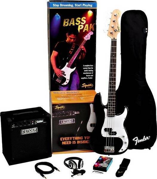 Fender Musical Instruments - Affinity P-Bass Pack with Rumble 15 Amp - Black