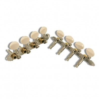 4-On-A-Plate Elegant Mandolin Tuning Machines - Nickel