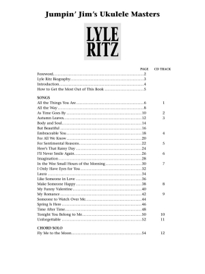 Jumpin\' Jim\'s Ukulele Masters: Lyle Ritz - Ritz/Beloff - Ukulele - Book/CD