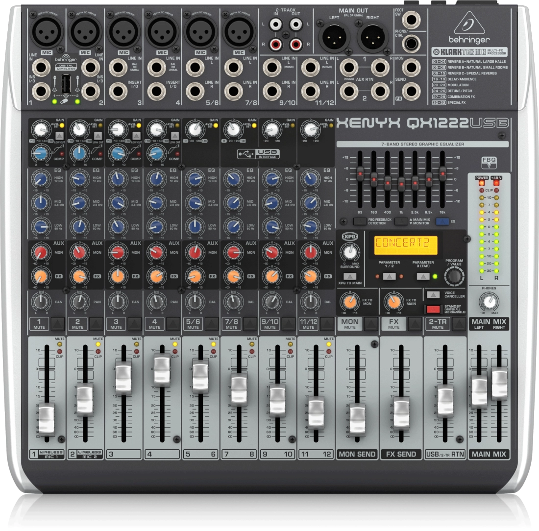 QX1222USB Premium 16-Input 2/2-Bus Mixer