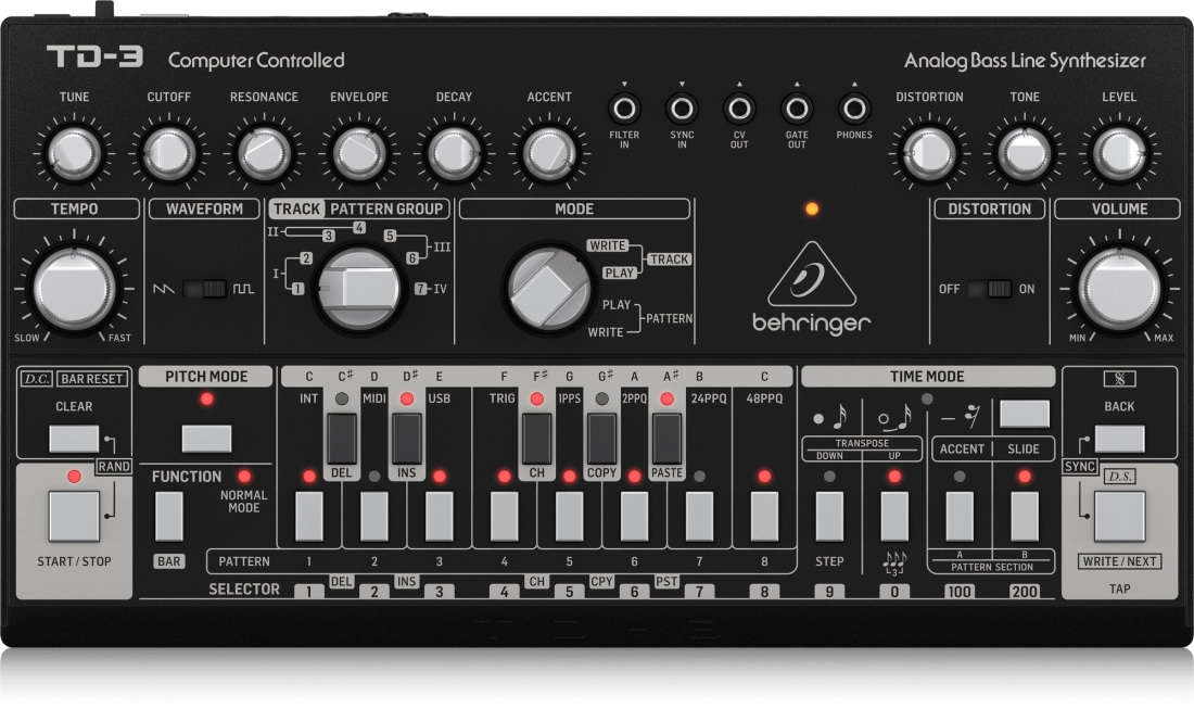 TD-3-BK Analog Bass Line Synthesizer - Black