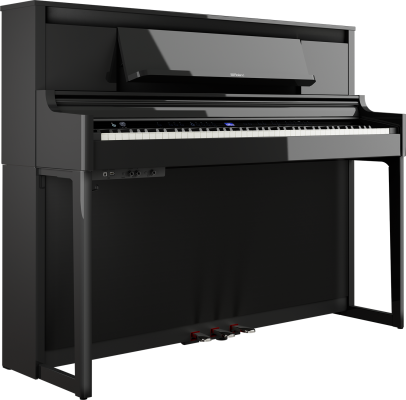 Roland - LX6 Digital Piano with Stand - Polished Ebony