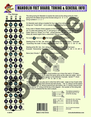 The Practical Mandolin Chord and Fretboard Chart