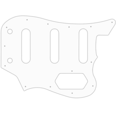 WD Music - Custom Pickguard for Squier by Fender Vintage Modifed Bass VI - White/Black/White