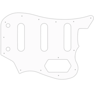 WD Music - Custom Pickguard for Squier by Fender Vintage Modifed Bass VI - White/Black/White