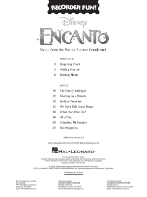 Encanto (Music from the Motion Picture Soundtrack): Recorder Fun! - Miranda - Recorder - Book