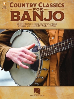 Hal Leonard - Country Classics for Banjo Miles Banjo (tablatures) Livre avec fichiers audio en ligne