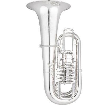 Eastman Winds - EBF864 4/4 F Upright Tuba with 5 Valves - Silver-Plated