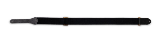 GS Mini 2\'\' Cotton Guitar Strap - Black with Amber Buckle