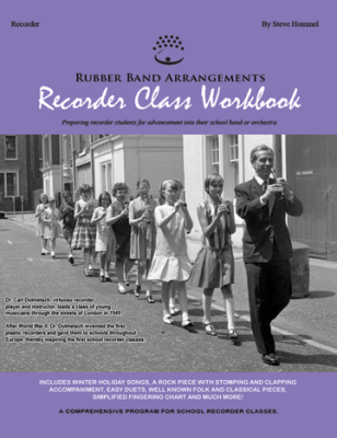 Rubber Band Arrangements - Recorder Class Workbook Hommel Flte  bec Livre avec fichiers audio en ligne