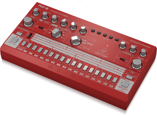 RD-6 Classic Analog Drum Machine with 8 Drum Sounds - Red