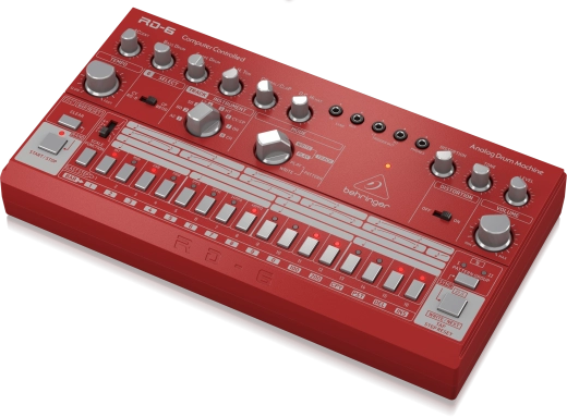 RD-6 Classic Analog Drum Machine with 8 Drum Sounds - Red