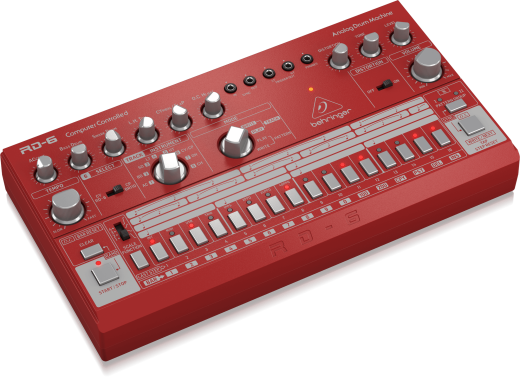 RD-6 Classic Analog Drum Machine with 8 Drum Sounds - Red
