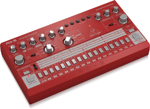 RD-6 Classic Analog Drum Machine with 8 Drum Sounds - Red