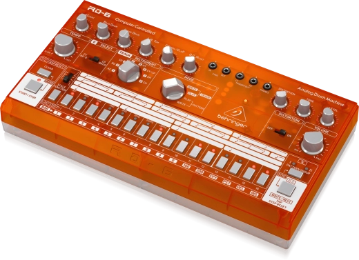 RD-6 Classic Analog Drum Machine with 8 Drum Sounds - Tangerine