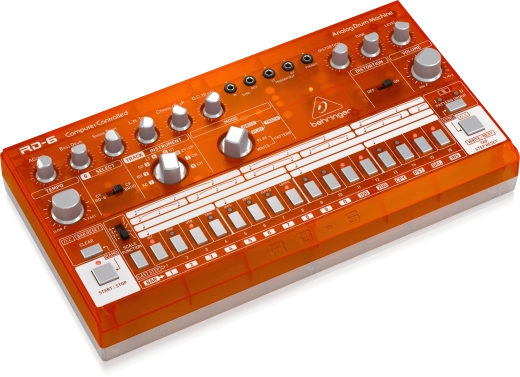 RD-6 Classic Analog Drum Machine with 8 Drum Sounds - Tangerine