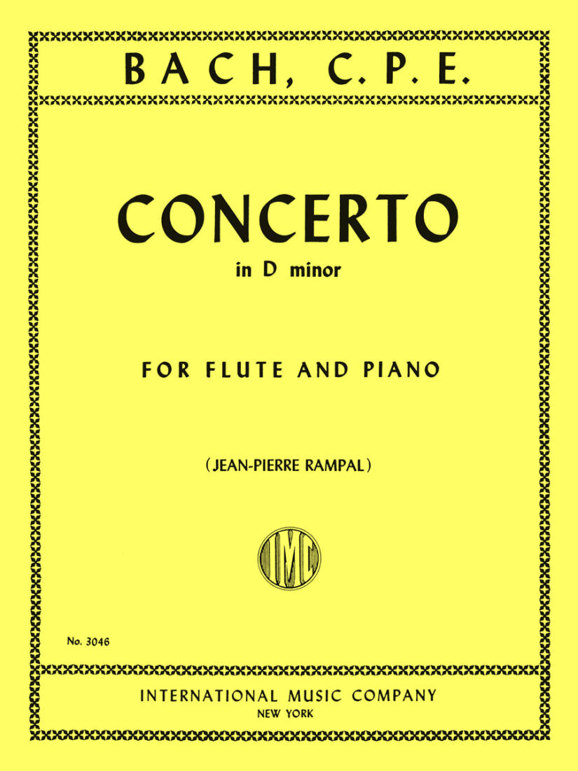 Concerto in D minor - Bach/Rampal - Flute/Piano - Sheet Music