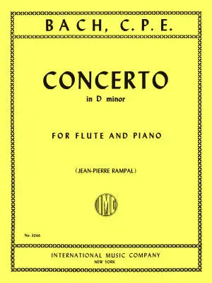 International Music Company - Concerto in D minor - Bach/Rampal - Flute/Piano - Sheet Music