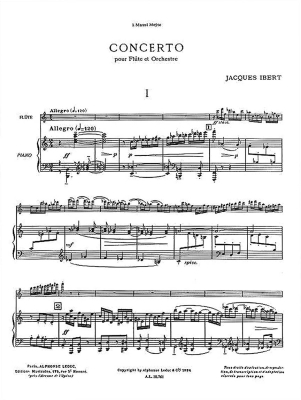 Concerto - Ibert - Flute/Piano - Sheet Music