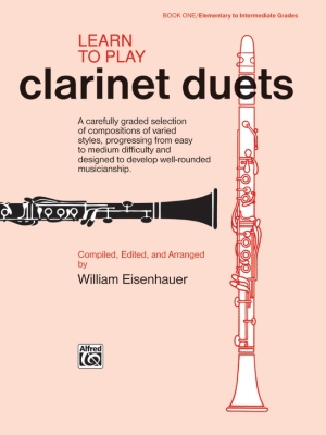 Alfred Publishing - Learn to Play Clarinet Duets Eisenhauer Duo de clarinette Livre