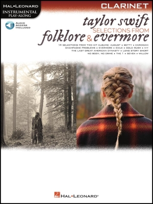 Taylor Swift, Selections from Folklore & Evermore: Instrumental Play-Along - Clarinet -  Book/Audio Online