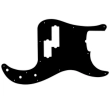 WD Music - Custom Pickguard for Fender 5-String American Professional Precision Bass - Black\/White\/Black