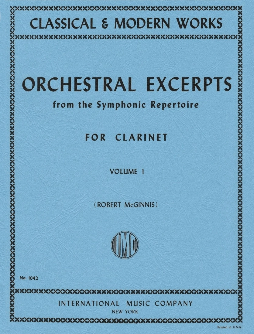 Orchestral Excerpts from the Symphonic Repertoire, Volume 1 - McGinnis - Clarinet - Book