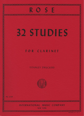 32 Studies - Rose/Drucker - Clarinet - Book