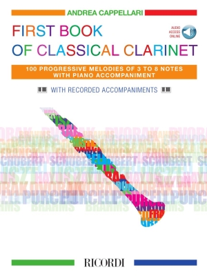 Ricordi - First Book of Classical Clarinet Cappellari Clarinette et piano Livre avec fichiers audio en ligne