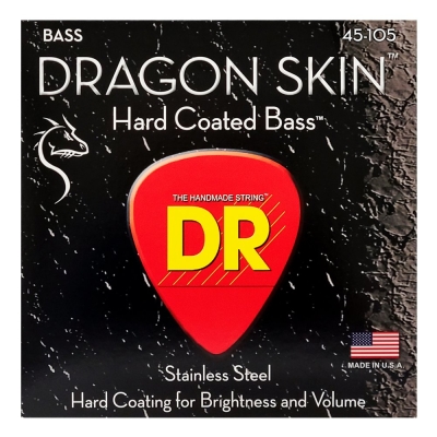 DR Strings - Dragon Skin Hard Coated Medium Bass Strings - 45-105