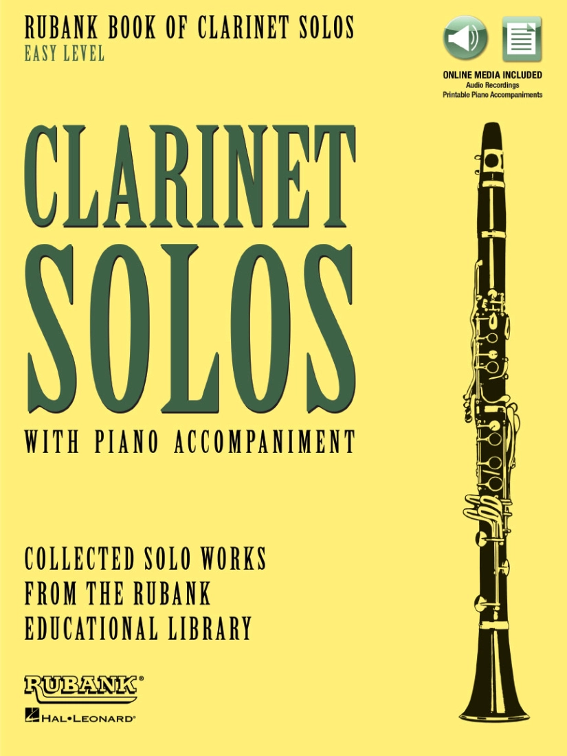 Rubank Book of Clarinet Solos, Easy Level - Clarinet/Piano - Book/Media Online