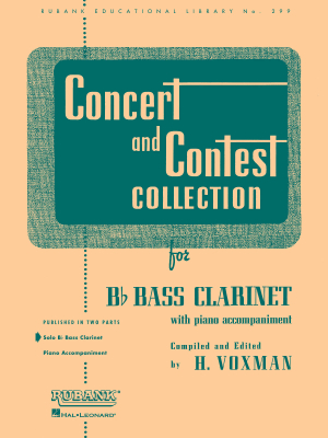 Rubank Publications - Concert and Contest Collection Voxman Clarinette basse en sibmol Livre