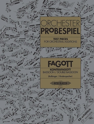 C.F. Peters Corporation - Test Pieces for Orchestral Auditions (Orchestral Excerpts) - Kolbinger/Rinderspacher - Bassoon/Contrabassoon - Book