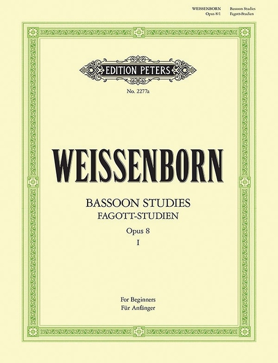 Bassoon Studies Op. 8, Vol. 1 - Weissenborn - Bassoon - Book