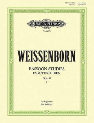 C.F. Peters Corporation - Bassoon Studies Op.8, Vol.1 Weissenborn Basson Livre