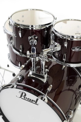 Roadshow 5-Piece Drum Kit (22,10,12,16,SD) with Hardware and Cymbals - Red Wine