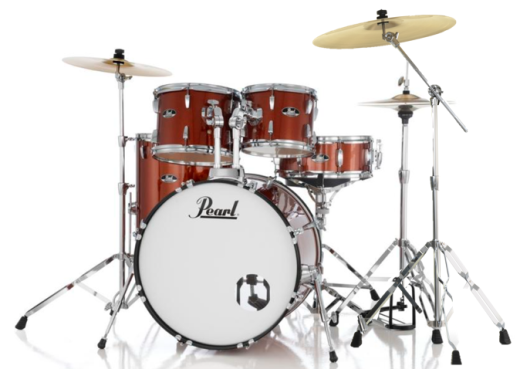 Roadshow 5-Piece Drum Kit (22,10,12,16,SD) with Hardware and Cymbals - Burnt Orange