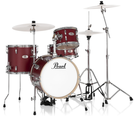 Pearl - Midtown 4-Piece Drum Kit (16,10,13,SD) with Hardware - Matte Red