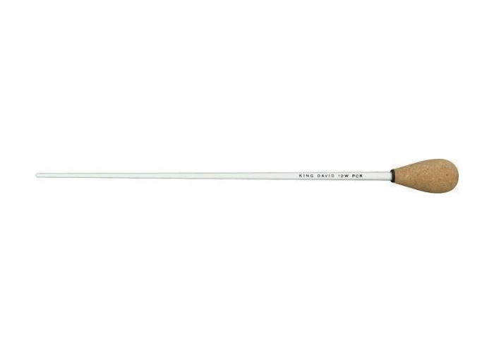 14 Inch White Baton with Pear Shaped Cork