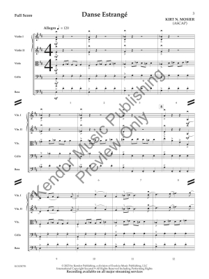 Danse Estrange - Mosier - String Orchestra - Gr. 3