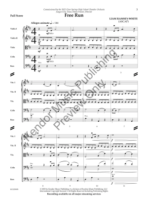 Free Run - Ramsey-White - String Orchestra - Gr. 3.5