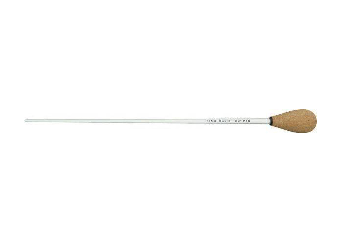 16 Inch White Baton with Pear Shaped Cork