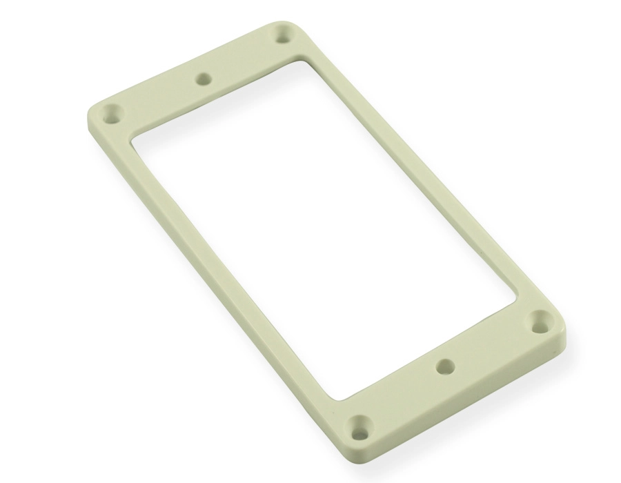 Plastic Humbucker Pickup Mounting Ring - Flat, White, Low