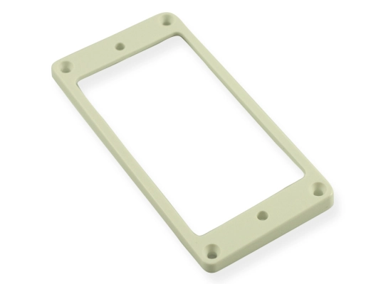 WD Music - Plastic Humbucker Pickup Mounting Ring - Flat, White, Low